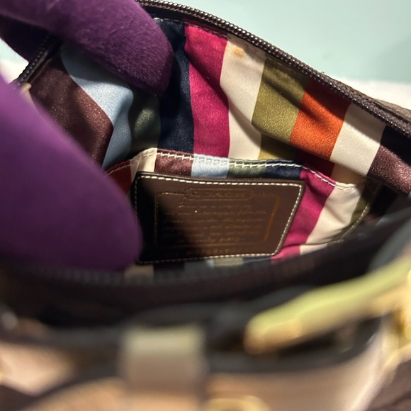 COACH Pouchette in brown canvas. Handbag. - Picture 8 of 9